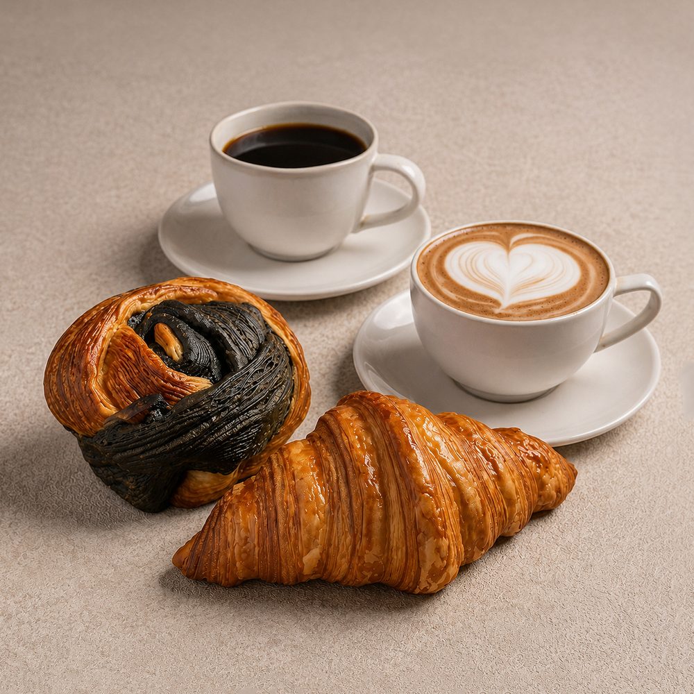 2 pastries and 2 drinks