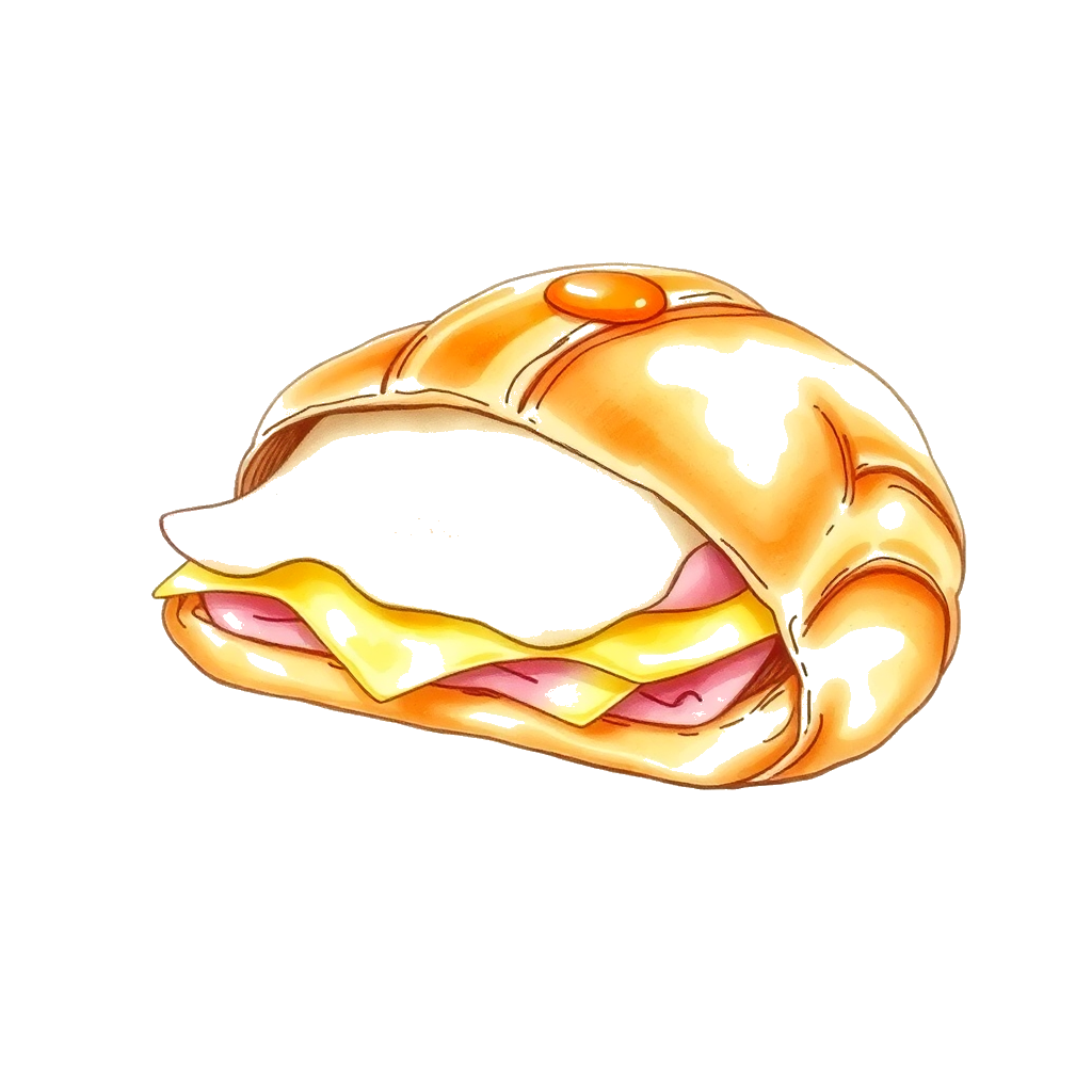 KSB ham and cheese croissant sandwich