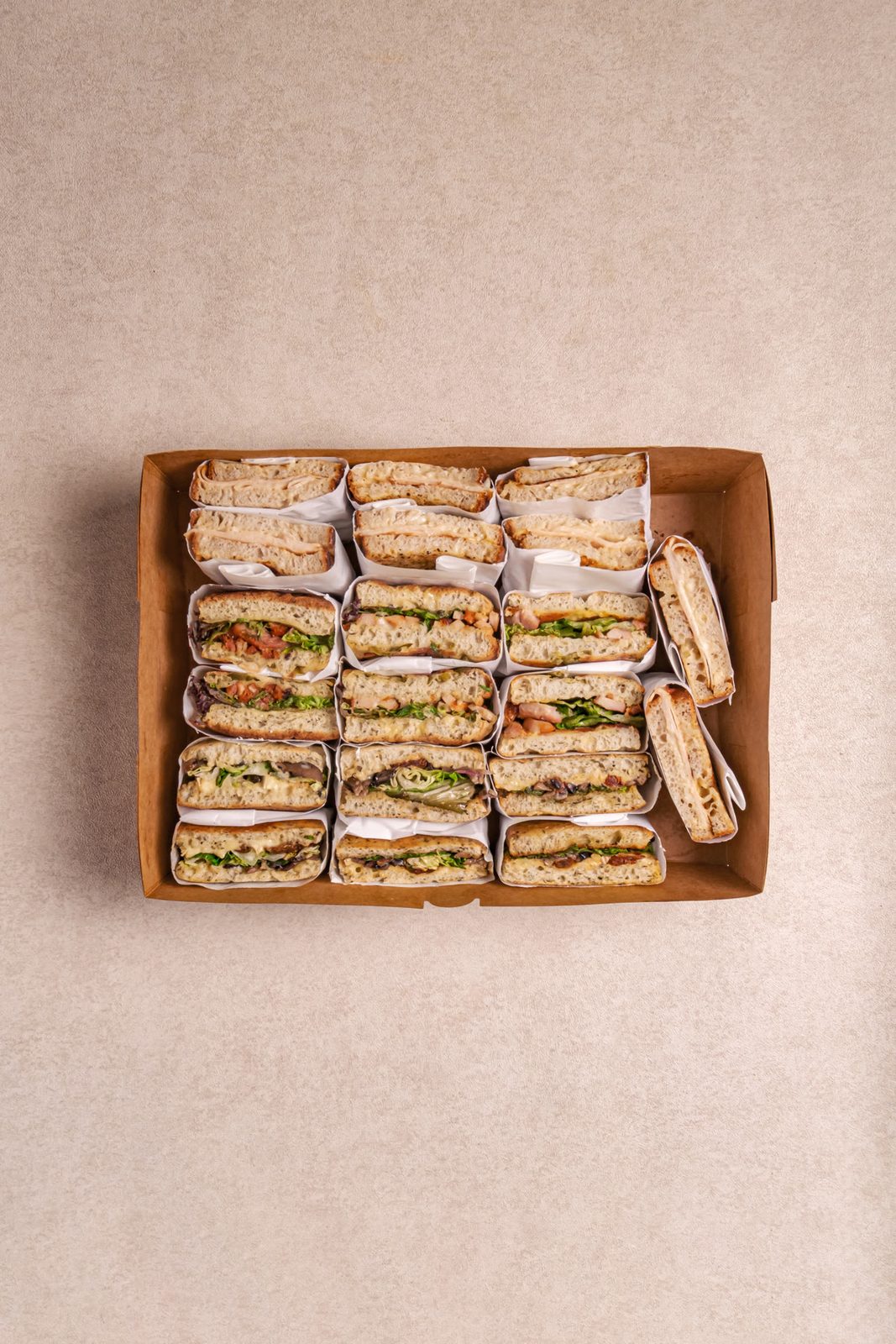 Gourmet Sandwich Box — 20 Halves