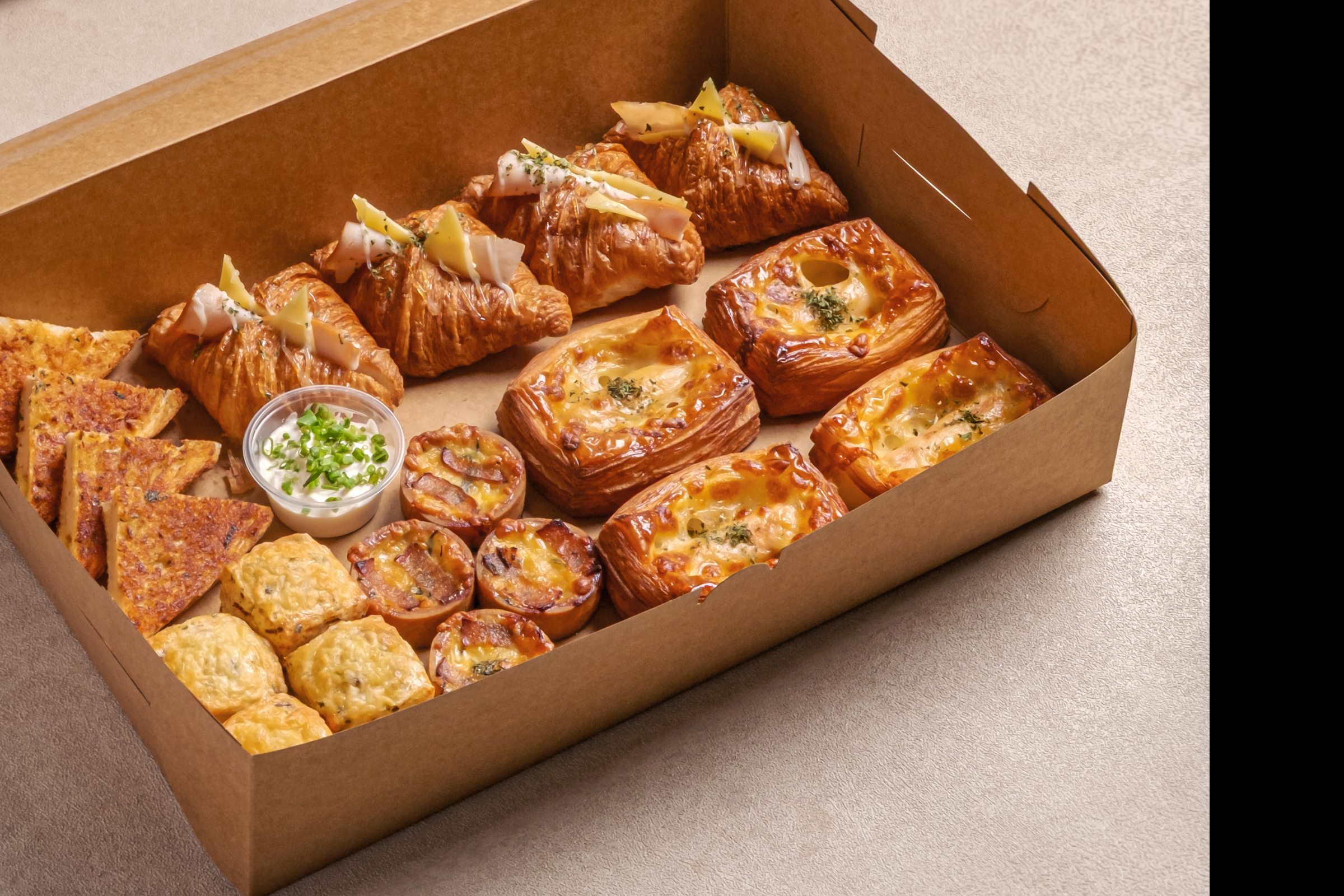 Mini Savoury Bundle 20-piece open box — Keong Saik Bakery