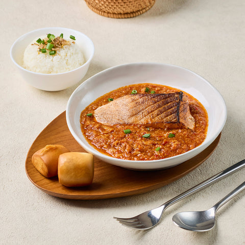 Chilli Crab Sauce w Tender Salmon Steak