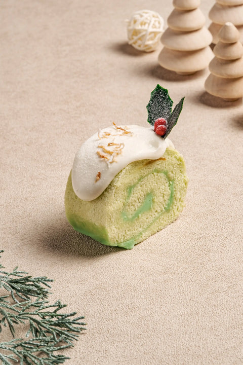 Pandan Fudge Roll Cake